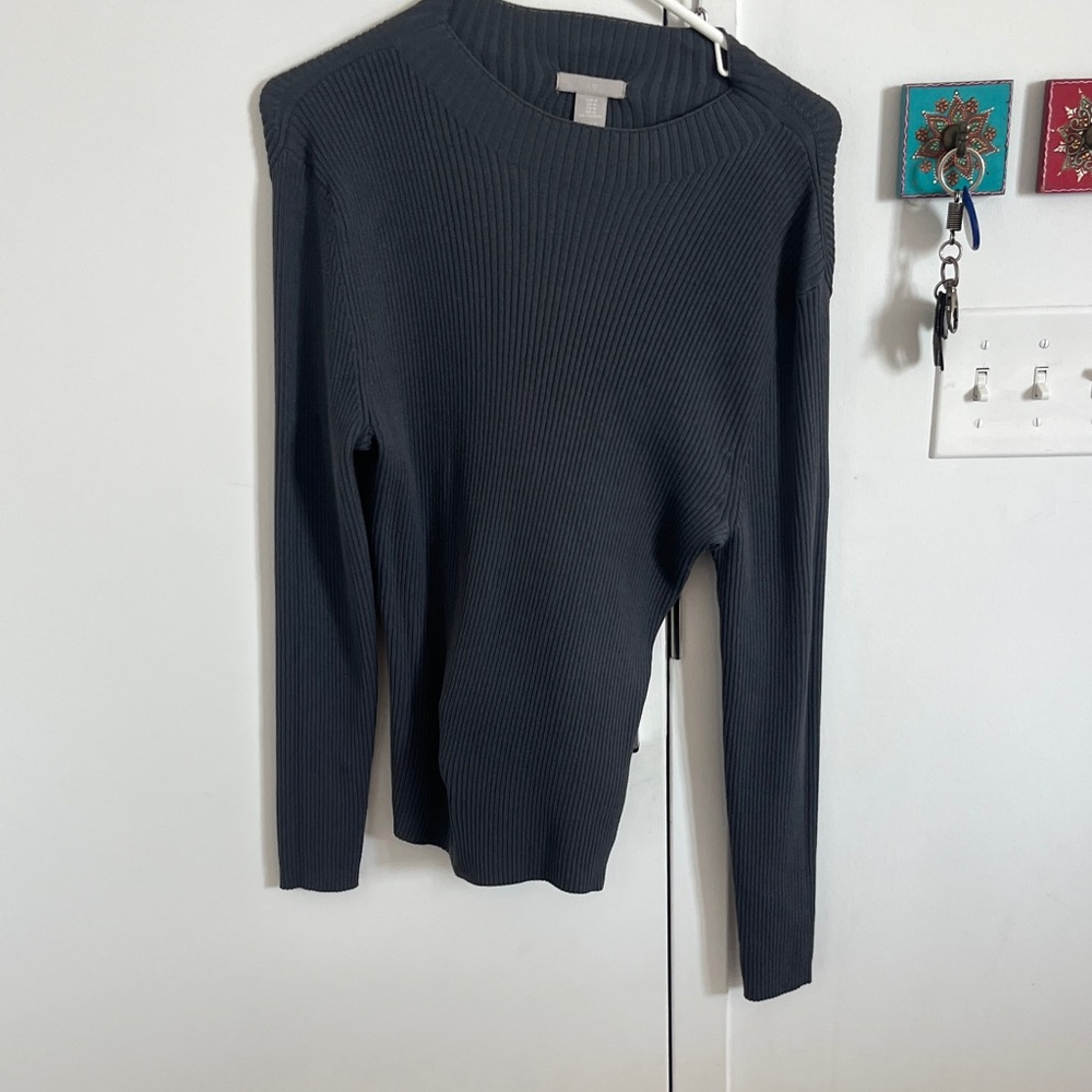 H&M Dark Gray Ribbed Sweater